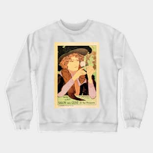 SALON DES CENT Vintage Arts Exhibition France 31 Rue Bonaparte Poster Crewneck Sweatshirt